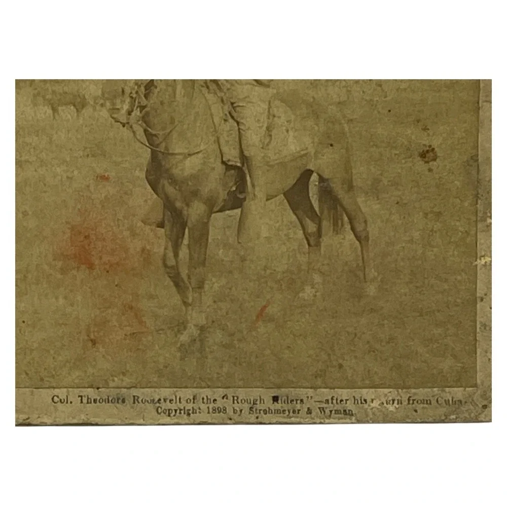 Theodore Roosevelt Rough Riders 1898 Underwood & Underwood‎ Stereoview Photo